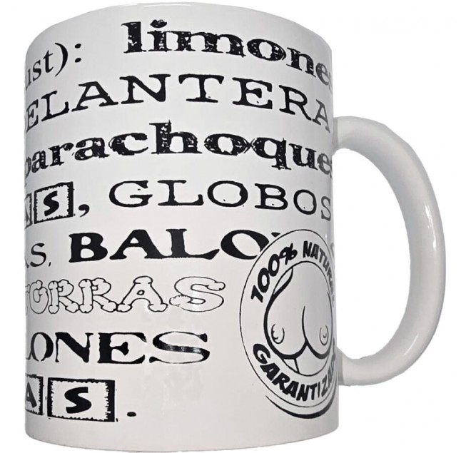 DIABLO PICANTE - TAZZA BIANCA CON SINONIMI DI SENO 370 ML