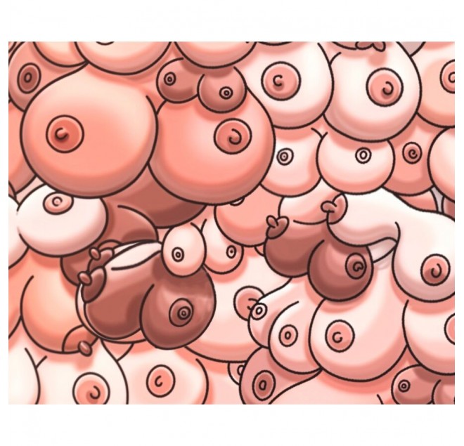 DIABLO PICANTE - TAPPETINO PER MOUSE COLORATO CON DESIGN DI TETTE