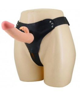 PRETTY LOVE - MAVIS HARNESS SLIP UNIVERSALE CON DILDO 19 CM NATURALE