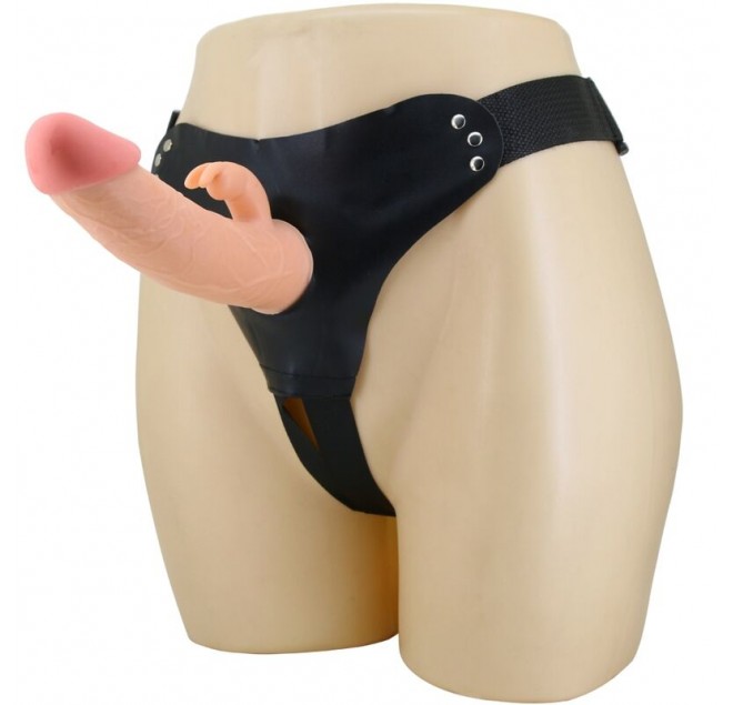 PRETTY LOVE - MAVIS HARNESS SLIP UNIVERSALE CON DILDO 19 CM NATURALE