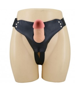 PRETTY LOVE - MAVIS HARNESS SLIP UNIVERSALE CON DILDO 19 CM NATURALE