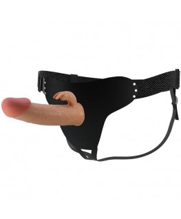 PRETTY LOVE - MAVIS HARNESS SLIP UNIVERSALE CON DILDO 19 CM NATURALE