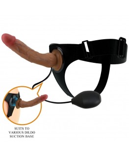 PRETTY LOVE - KYTON UNIVERSAL HARNESS SLIP CON DILDO SQUIRTING 19 CM MULATO