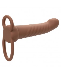 CALEXOTICS - MAXX RIBBED DUAL PENETRATOR 10 VIBRAZIONI MARRONE