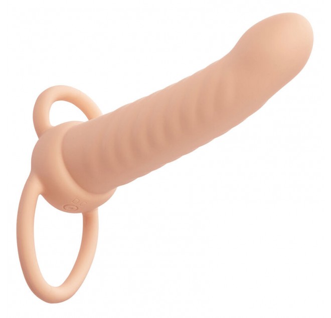 CALEXOTICS - MAXX RIBBED DUAL PENETRATOR 10 VIBRAZIONI CARNE