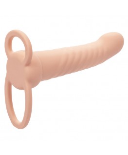 CALEXOTICS - MAXX RIBBED DUAL PENETRATOR 10 VIBRAZIONI CARNE