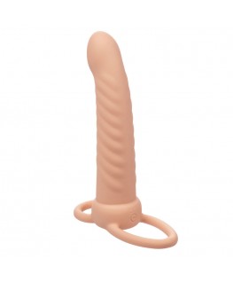 CALEXOTICS - MAXX RIBBED DUAL PENETRATOR 10 VIBRAZIONI CARNE