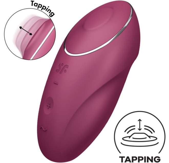SATISFYER - TAP & CLIMAX 1 VIBRATORE LAY-ON ROSSO