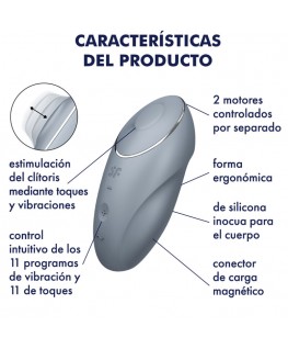 SATISFYER - TAP & CLIMAX 1 VIBRATORE LAY-ON GRIGIO