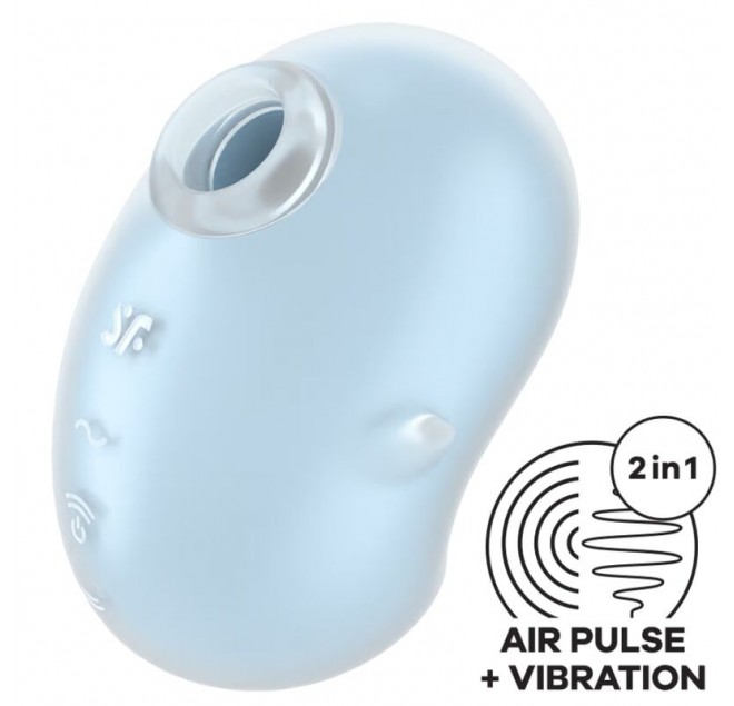 SATISFYER - CUTIE GHOST VIBRATORE LAY-ON AZZURRO