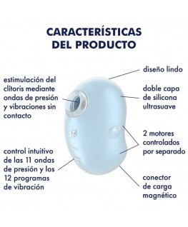 SATISFYER - CUTIE GHOST VIBRATORE LAY-ON AZZURRO