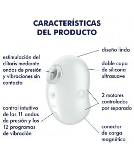 SATISFYER - CUTIE GHOST VIBRATORE LAY-ON BIANCO