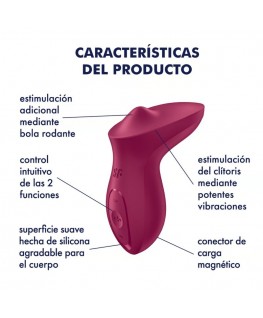 SATISFYER - VIBRATORE ECCITANTE DA APPOGGIO CLITORIDE FUCSIA