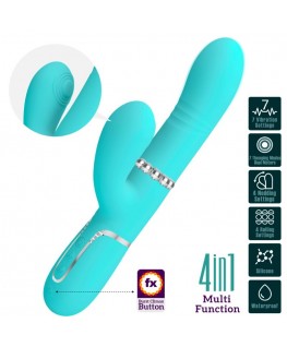 PRETTY LOVE - VIBRATORE MULTIFUNZIONE G-SPOT VERDE ACQUA