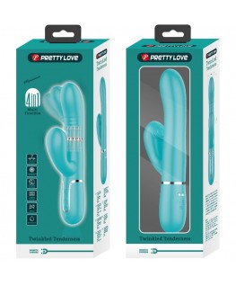 PRETTY LOVE - VIBRATORE MULTIFUNZIONE G-SPOT VERDE ACQUA