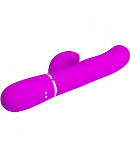 PRETTY LOVE - VIBRATORE MULTIFUNZIONE PERLITA 3 IN 1 G-SPOT VIOLA