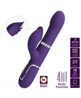 PRETTY LOVE - ZALIN PERLE VIBRATORE CONIGLIO 4 EN 1 VIOLA