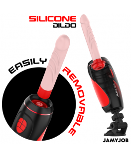 JAMYJOB - PYSTON BASE MASTURBATORE AUTOMATICO CON DILDO TELECOMANDO