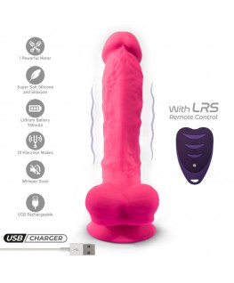SILEXD - MODELLO PENE REALISTICO 18 VIBRAZIONE ROSA + TELECOMANDO LRS
