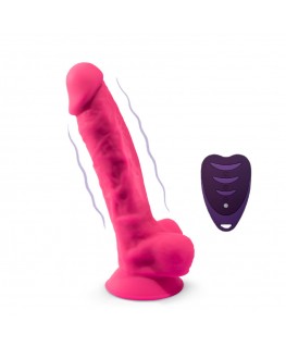 SILEXD - MODELLO PENE REALISTICO 18 VIBRAZIONE ROSA + TELECOMANDO LRS