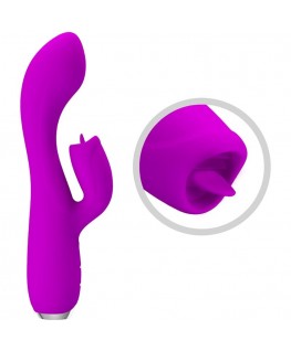 PRETTY LOVE - VIBRATORE RICARICABILE GLORIA RABBIT-VIOLA IMPERMEABILE