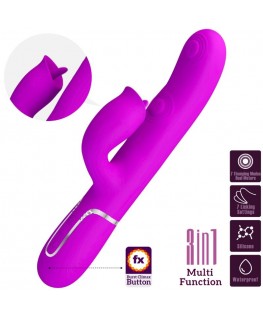 PRETTY LOVE - VIBRATORE CONIGLIO CON LICING FUCSIA
