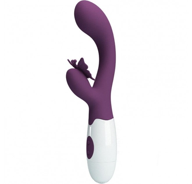 PRETTY LOVE - BUTTERFLY KISS VIBRATORE RABBIT E STIMOLATORE PUNTO G VIOLA