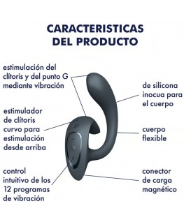 SATISFYER - G FOR GODDESS 1 VIBRATORE CONIGLIO GRIGIO SCURO