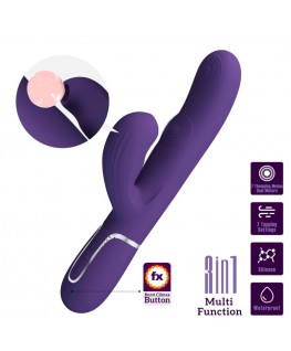 PRETTY LOVE - PERLITA VIBRATORE G-SPOT 3 IN 1 MULTIFUNZIONE VIOLA