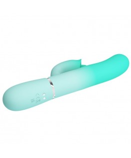 PRETTY LOVE - VIBRATORE MULTIFUNZIONE CONIGLIO GIGI VERDE ACQUA