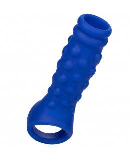 CALEXOTICS - ADMIRAL COPERTURA PER PENE CON PERLINE IN SILICONE LIQUIDO BLU