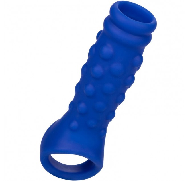 CALEXOTICS - ADMIRAL COPERTURA PER PENE CON PERLINE IN SILICONE LIQUIDO BLU