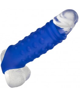 CALEXOTICS - ADMIRAL COPERTURA PER PENE CON PERLINE IN SILICONE LIQUIDO BLU