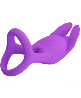 PRETTY LOVE - SILAS ANELLO PER PENE VIBRANTE 7 VIBRAZIONI IN SILICONE VIOLA