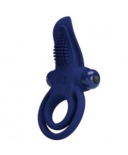 PRETTY LOVE - BRONSON ANELLO DOPPIO CON VIBRAZIONE BLU