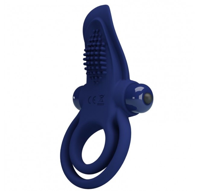 PRETTY LOVE - BRONSON ANELLO DOPPIO CON VIBRAZIONE BLU