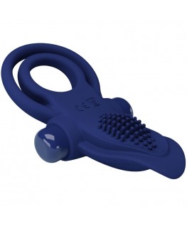 PRETTY LOVE - BRONSON ANELLO DOPPIO CON VIBRAZIONE BLU