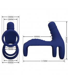 PRETTY LOVE - ANELLO VIBRANTE ELISH CON ESTENSIONE BLU