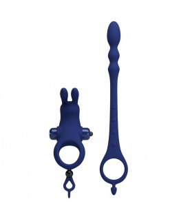 PRETTY LOVE - AYAD ANELLO VIBRATORE RABBIT CON SPINA BLU