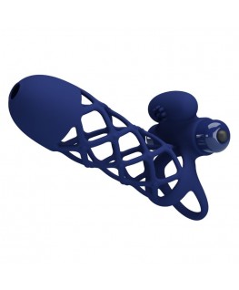 PRETTY LOVE - GIANN ANELLO VIBRATORE CON GUAINA IN SILICONE BLU