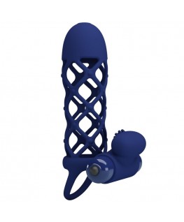 PRETTY LOVE - GIANN ANELLO VIBRATORE CON GUAINA IN SILICONE BLU