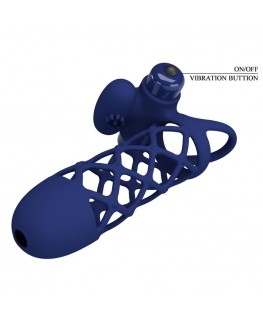 PRETTY LOVE - GIANN ANELLO VIBRATORE CON GUAINA IN SILICONE BLU