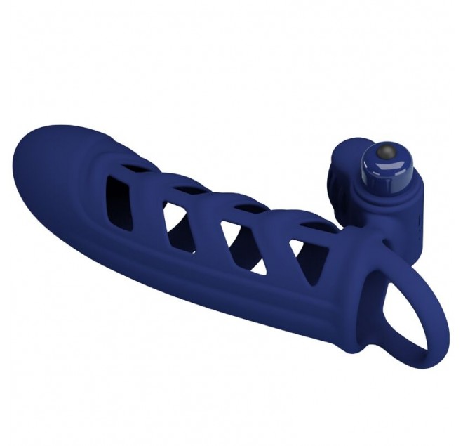 PRETTY LOVE - ALTAF ANELLO VIBRATORE CON GUAINA IN SILICONE BLU