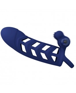 PRETTY LOVE - ALTAF ANELLO VIBRATORE CON GUAINA IN SILICONE BLU
