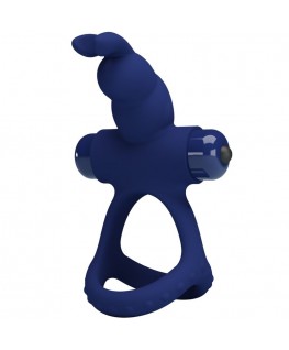 PRETTY LOVE - LUCHITO ANELLO VIBRANTE DOPPIO CONIGLIO BLU