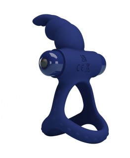 PRETTY LOVE - LUCHITO ANELLO VIBRANTE DOPPIO CONIGLIO BLU