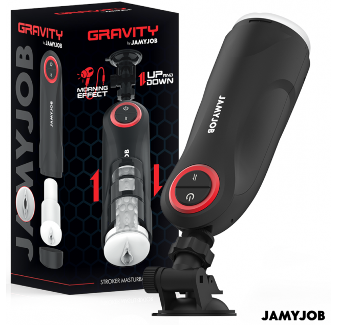 JAMYJOB - MASTURBATORE VAGINALE AUTOMATICO A GRAVITÀ 5 MODALITÀ DI ASPIRAZIONE