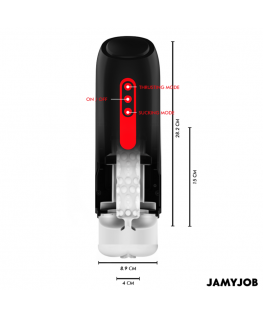 JAMYJOB - MASTURBATORE VAGINALE AUTOMATICO PHANTOM 5 MODALITÀ DI ASPIRAZIONE E SPINTA