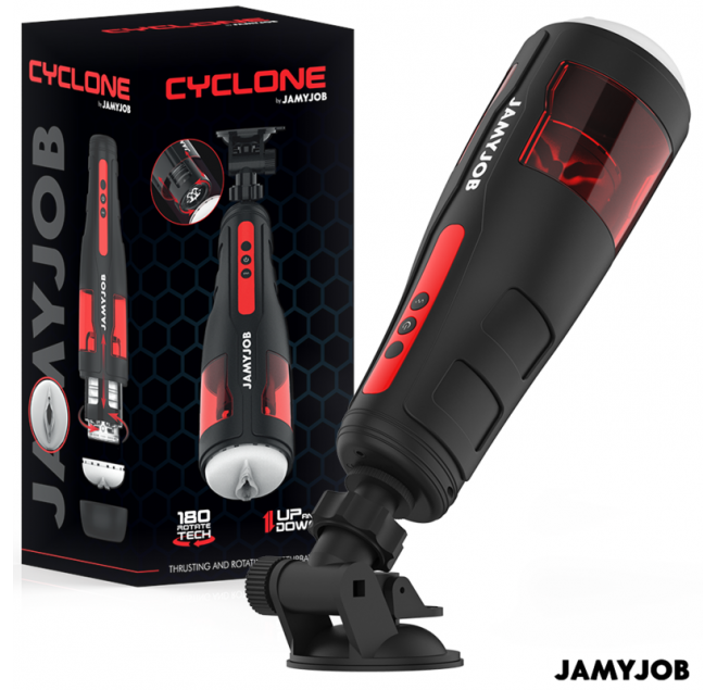 JAMYJOB - MASTURBATORE VAGINA AUTOMATICO CYCLONE 10 MODALITÀ DI ROTAZIONE E SPINTA