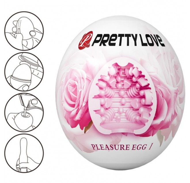 PRETTY LOVE - MASTURBATORE MASCHILE UOVO ROSA